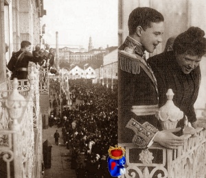 SS.MM. El-Rei Dom Manuel II e a Rainha Dona Amélia no Paço Real do Porto, em 1908